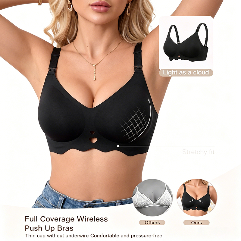 Nursing Bra Clip - Seamless Wireless Nursing Bra for Pregnant
