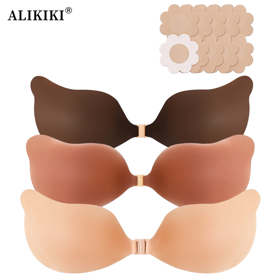 Backless Bra Sticky - Adhesive Bras Push Up Strapless Sticky