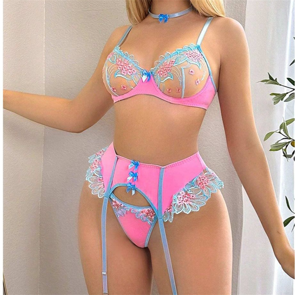 Sexy Fancy Lingerie Transparen - đánh giá và giá Lace Bralette Set