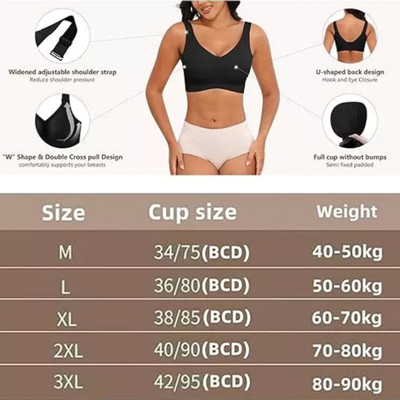 Women's Seamless Underwear Thi - đánh giá và giá Minimizer Bra Women