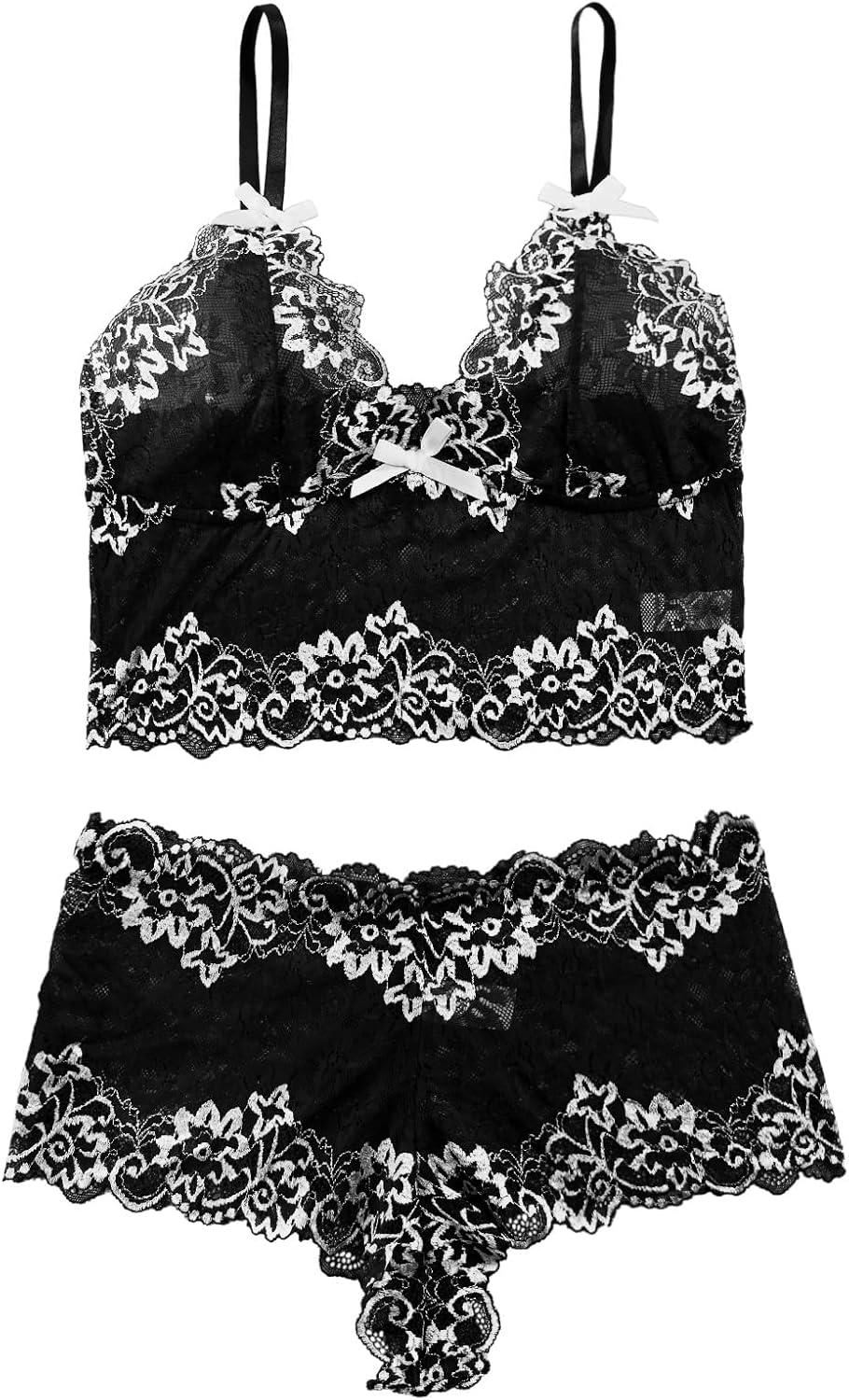 Sexy Lace Pajamas Lingerie Set - đánh giá và giá Sheer Bra Lace