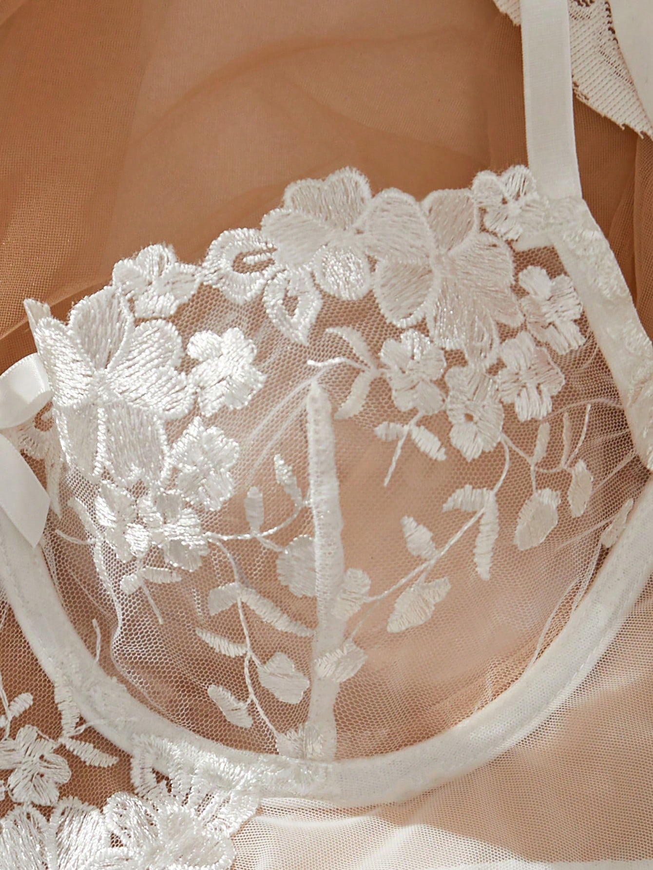 Romantic White Floral Lace Lin - đánh giá và giá Sheer Bra Lace