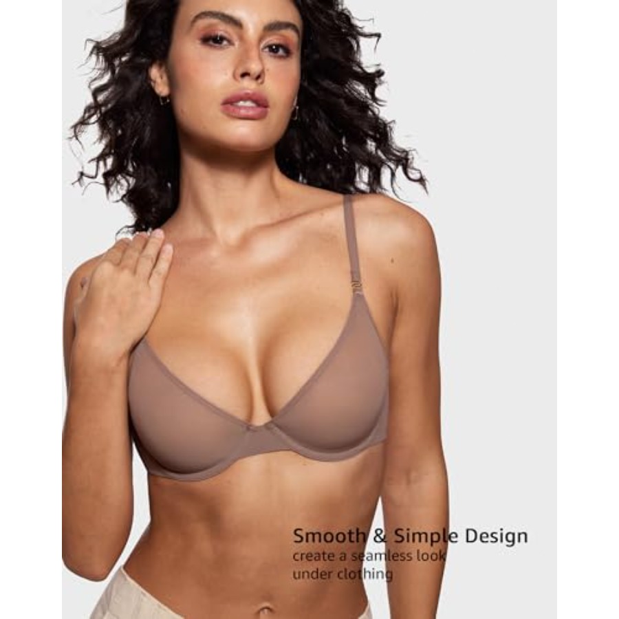Women's Cosnufy Sheer Balconet - đánh giá và giá Demi Bra Balconette