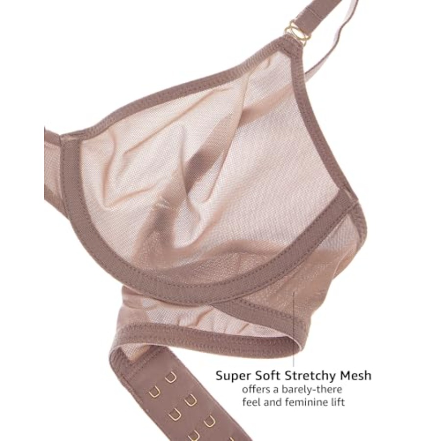 Women's Cosnufy Sheer Balconet - đánh giá và giá Demi Bra Balconette
