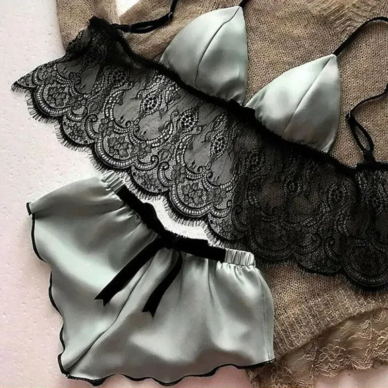 Women's Underwear Sexy Silk Sa - đánh giá và giá Lace Bralette Set