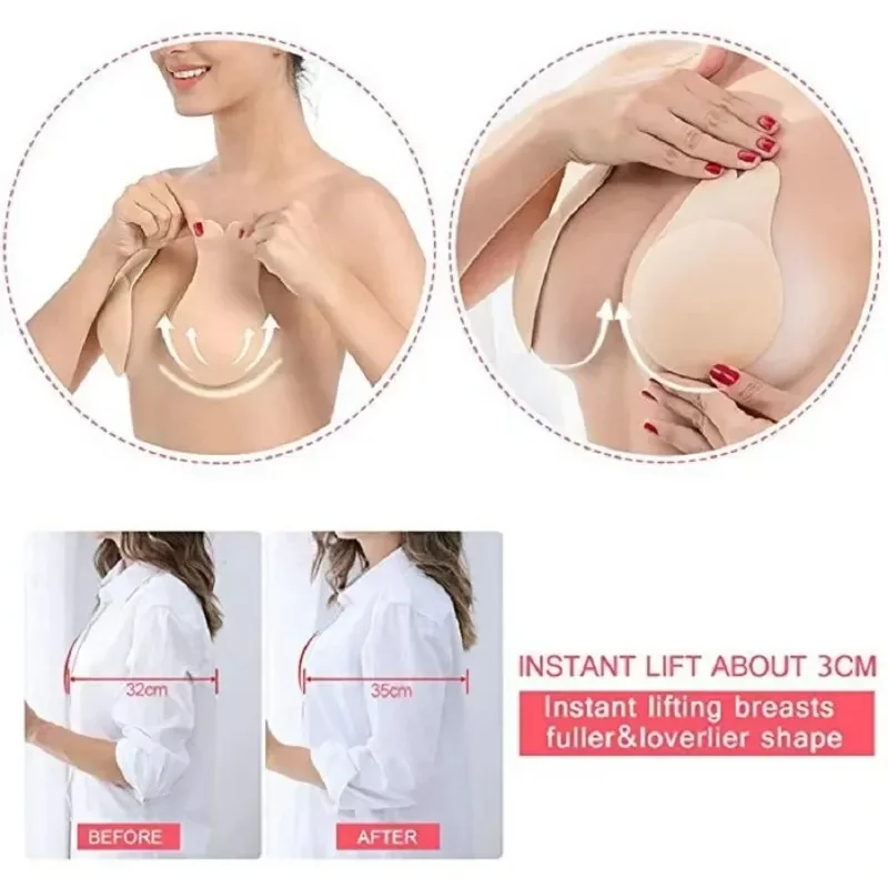 1Pair Self Adhesive Silicone S - đánh giá và giá Strapless Bra Adhesive