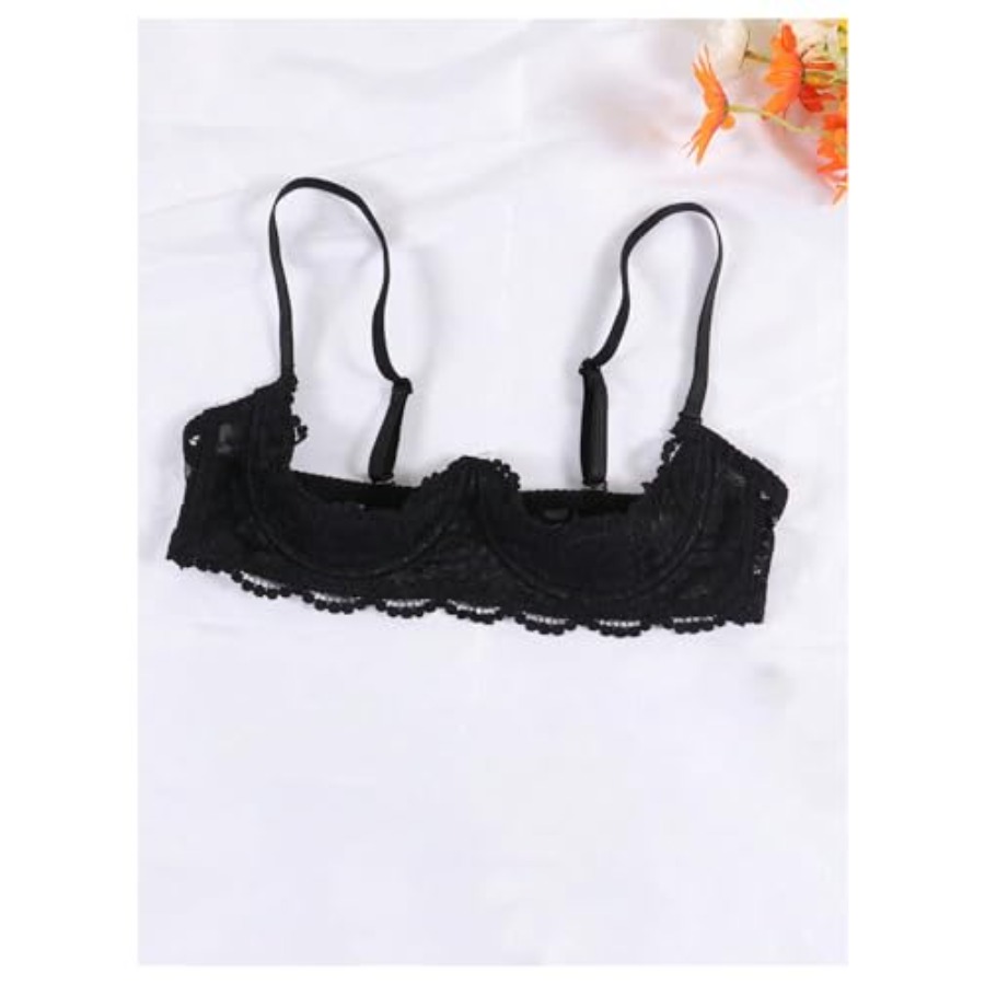 OYOANGLE Women's 1/4 Cup Lace  - đánh giá và giá Demi Bra Balconette