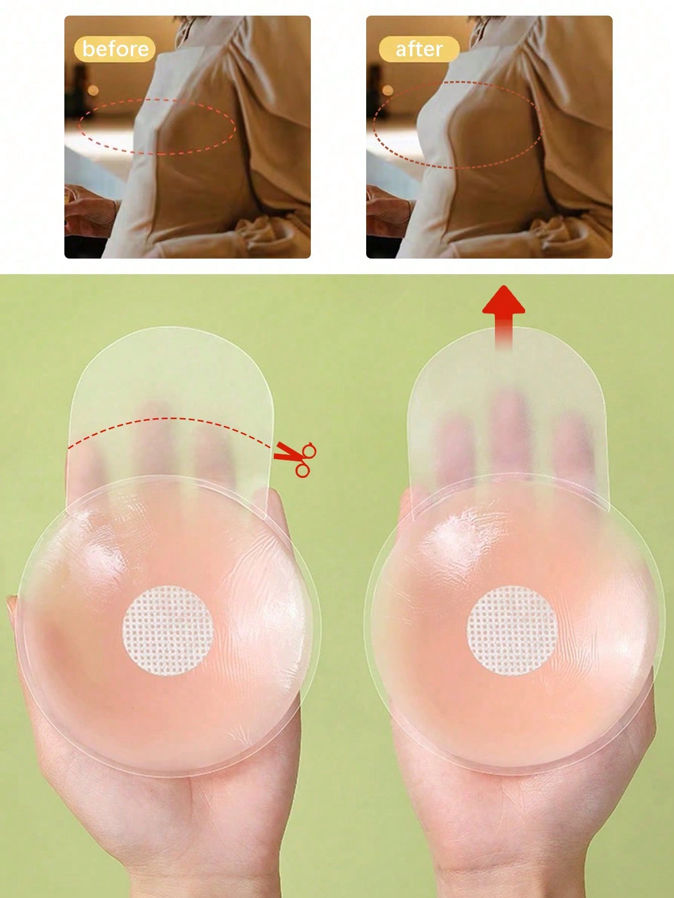 6.5cm Invisible Silicone Breas - đánh giá và giá Push Up Bra Silicone